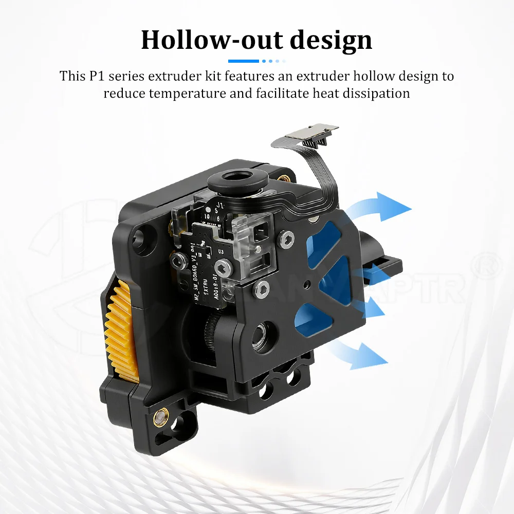 Complete Full Extruder Mechanism Kit with Gear for Bambu Lab P1P P1S 3D Printer High Precision Durable Replacement Parts