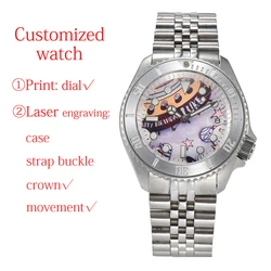 Customized 41mm 007 Watch NH36 Movement New Men's Luxury Automatic Watch Stainless Steel Sapphire Crystal Waterproof Watch