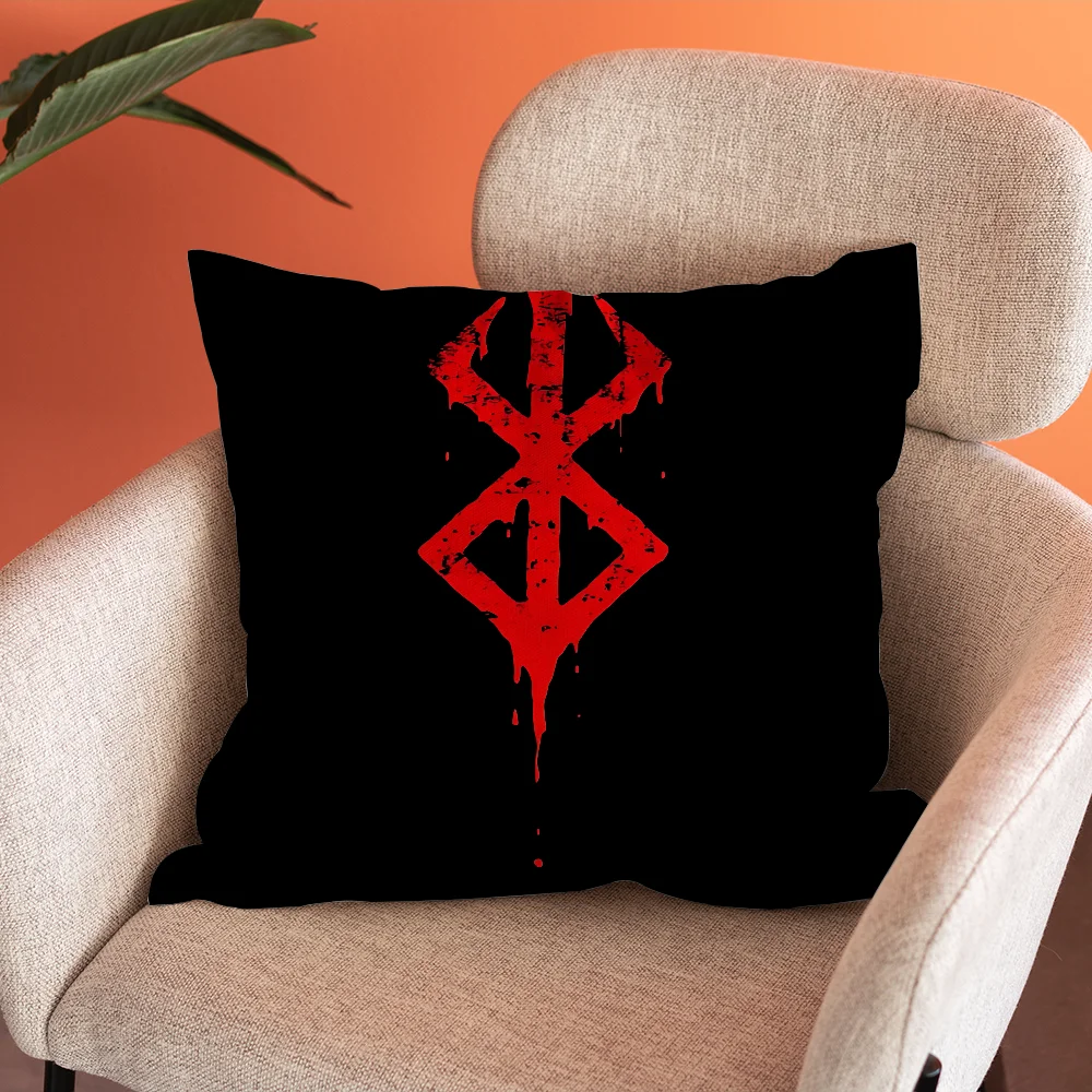 Comic B-Berserk Guts Casca Pillow Case Soft Cushion Cases for Farmhouse Sofa Decor Home Decorations and Protector Pillow Case