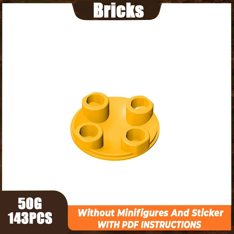 

2654 MOC Parts 2654 Plate Round 2 x 2 with Rounded Bottom Compatible Bricks DIY Assmble Building Blocks Particle Kid Toy Gift