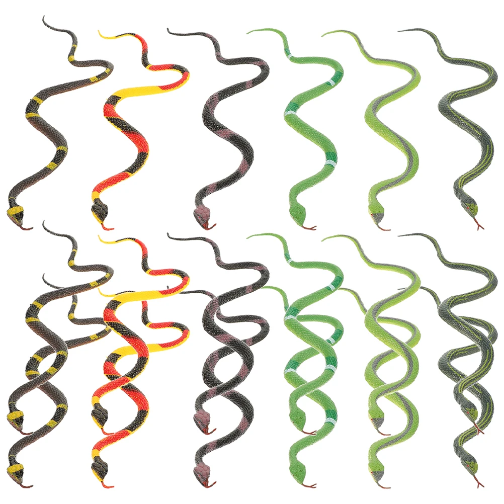 

18 шт. резиновая модель животного, аксессуар на Хэллоуин, искусственная змея, детская игрушка, новинка, игровые розыгрыши, жуткая реквизит, имитация модели рептилий