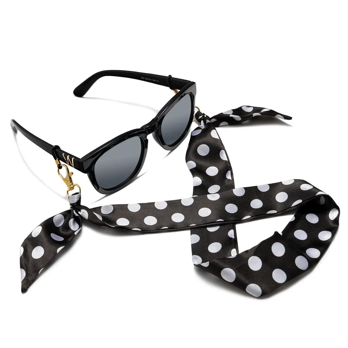1er-Pack Vintage-Seidenschal mit Blumenmuster, modisches Anti-Verlust-Brillenband, multifunktionales Maskenband, verstellbare Brillenkette – Detail 2