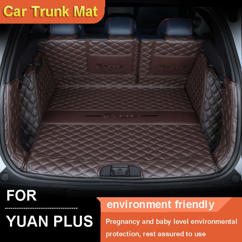 Styling PU Leather Car Floor Trunk Protection Mat for Byd Yuan Plus 2022 Car Interior Accessories Full Set Automotive Interior