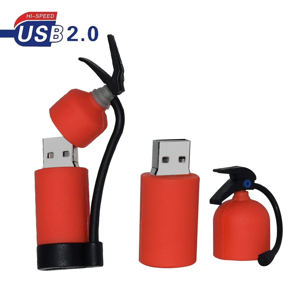 Cute Cartoon Fire Hydrant USB Flash Drive, Memory Stick, Presente Criativo, Pen Drive, 4GB, 8GB, 16GB, 32GB, 64GB, 128GB