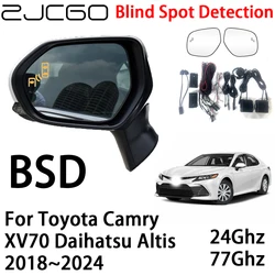 ZJCGO samochodowy Radar BSD System ostrzegania o wykrywaniu martwego pola ostrzeżenie o bezpieczeństwie jazdy dla Toyota Camry XV70 Daihatsu Altis 2018 ~ 2024