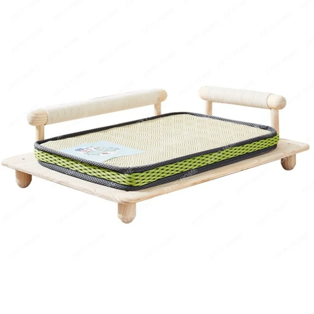 Dog Bed Four Seasons Universal Kennel Pet Bed Solid Wood Fence Bed Medium and Large Dog Cat Bed Bichon Dog Teddy Dog Bed