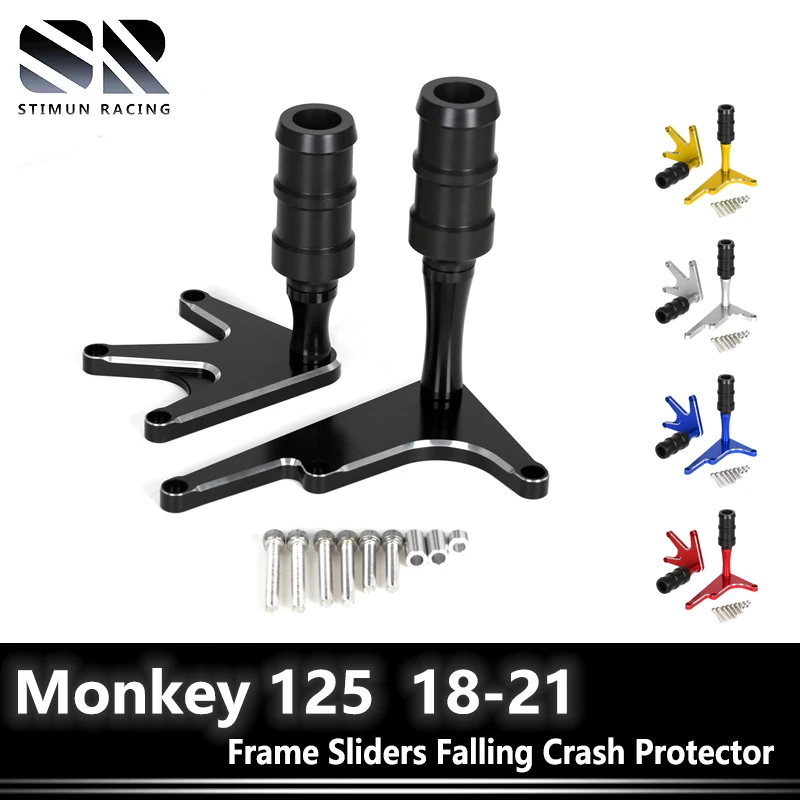 Monkey125 Frame Sliders Crash Falling Protector Buffer Shock Absorb Guard For Honda Monkey 125 2018‑2021