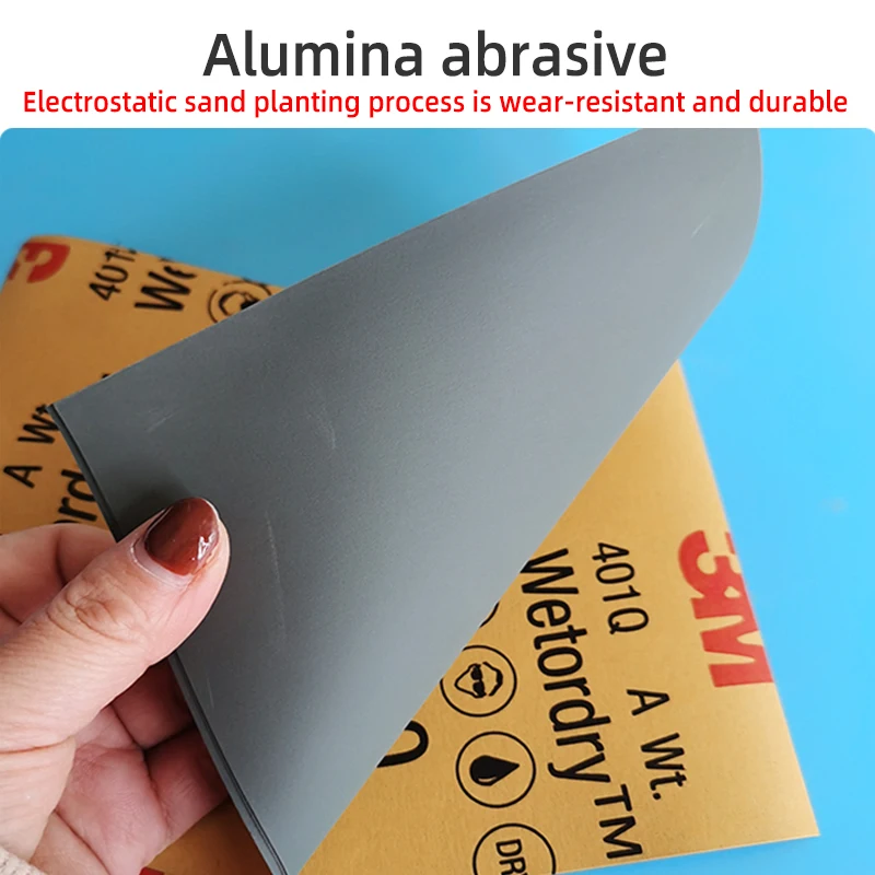 Genuine 3M401Q Water Sandpaper Beauty Repair Sandpaper 1500 Mesh No. 2000 Auto Finish Polishing Sheet