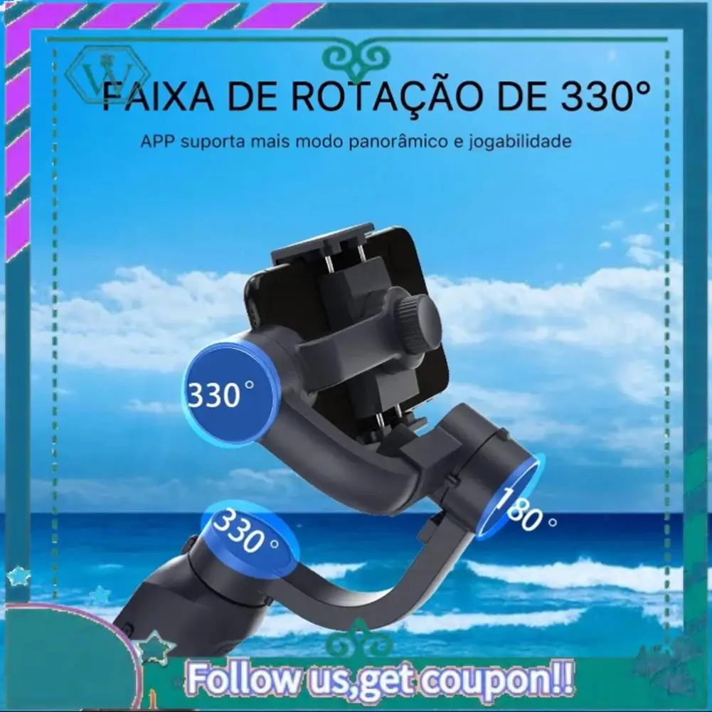 Upgraded Smartphone Three-Axis Gimbal Anti-Shake Stabilizer Wheel Zoom Automatically Follow Panoramic Photos