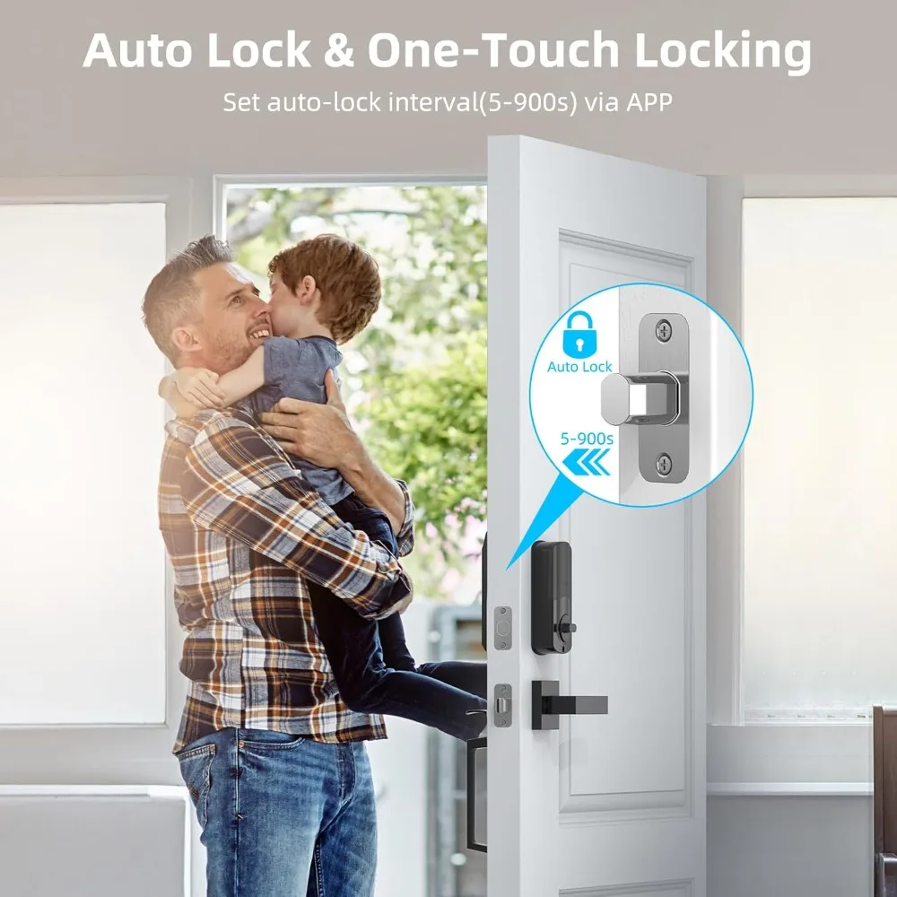 

Smartlock, WiFi Front Door Lock Set, Keyless Entry Smart Locks Handle Set, Fingerprint Smart Lock, Smartlock