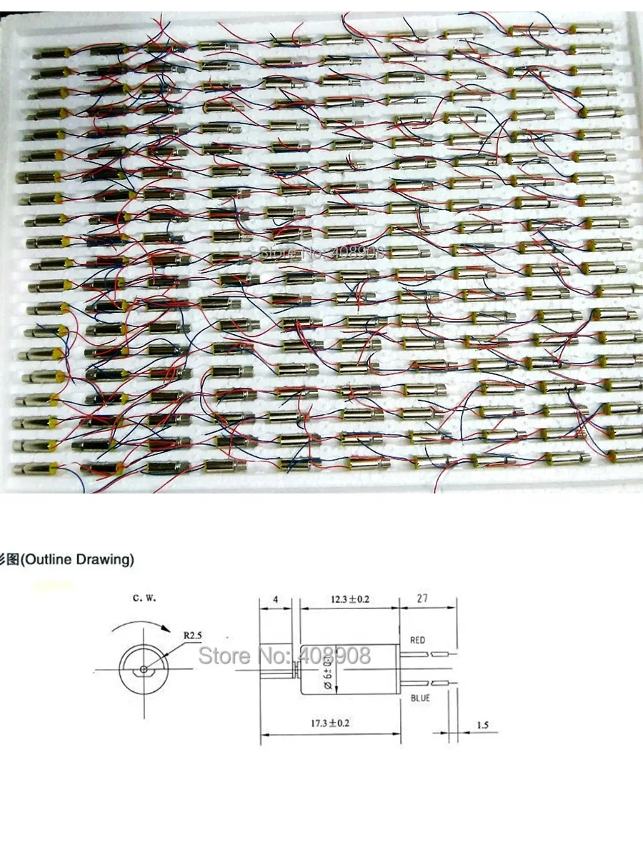 Brand New LOW POWER Vibration Pager Vibrating Vibrator Micro mobile Motor 1.5V~3V 6mm x 12mm w/Leads for Machinery  Robot DIY