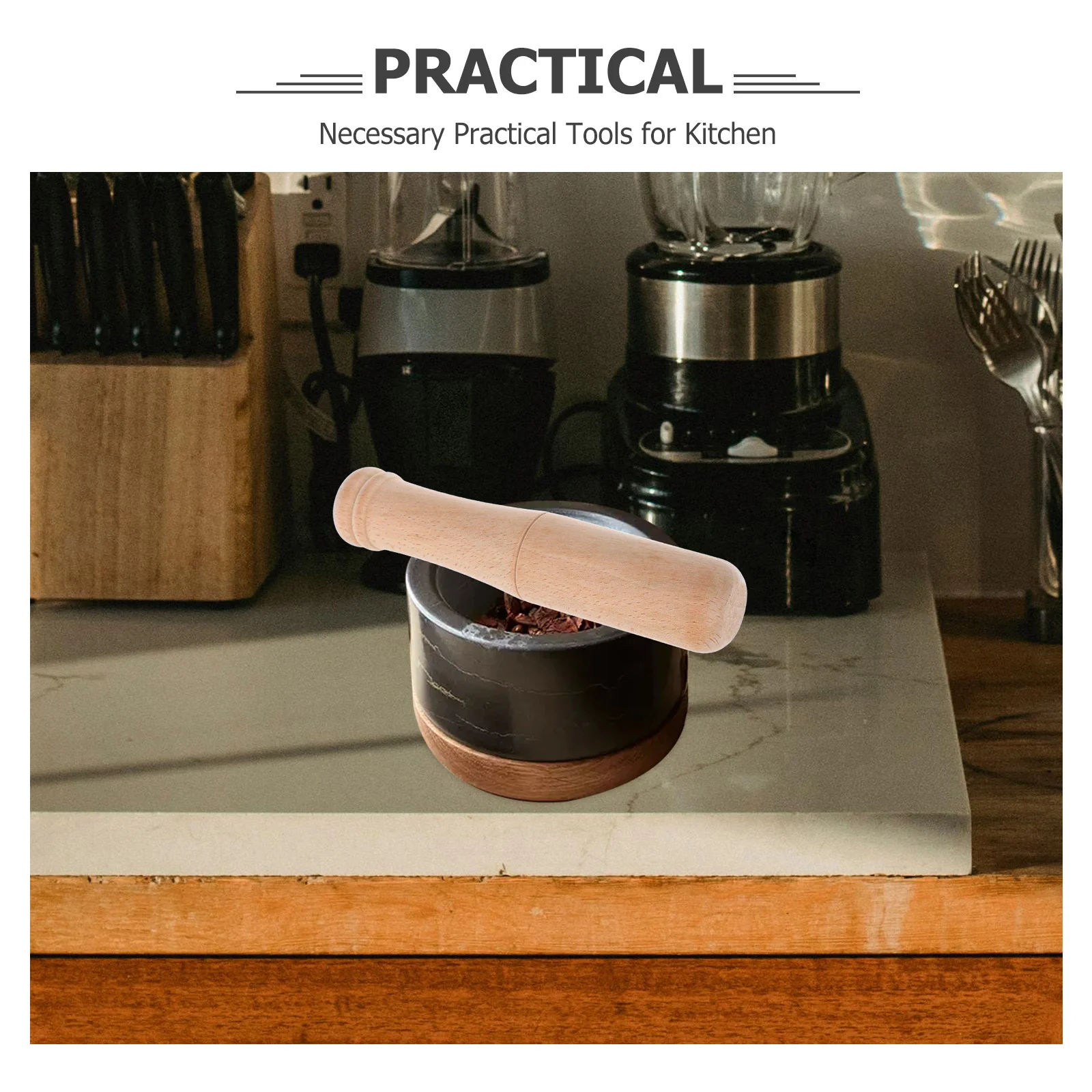 Wood Garlic Crusher Pickle Sticks Bar Grinding Stick Fermenting Jars Garlic Pounder Hand Mixer Fermenting Weights Seasoning