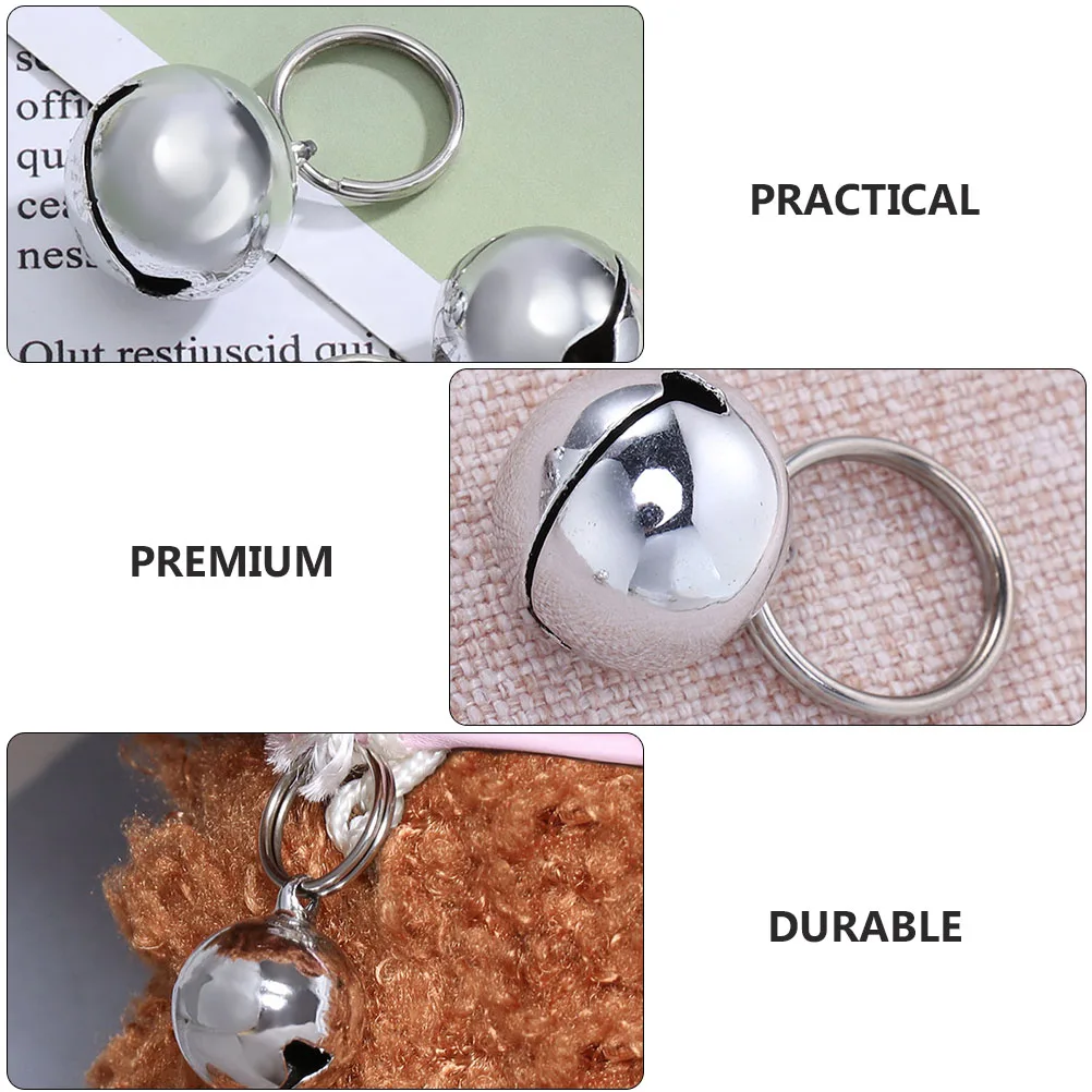 

20Pcs Copper Bells Decorative Cat Bells Puppy Accessory Multi-Function Hanging Ornaments for Christmas Wedding Party Home Decor