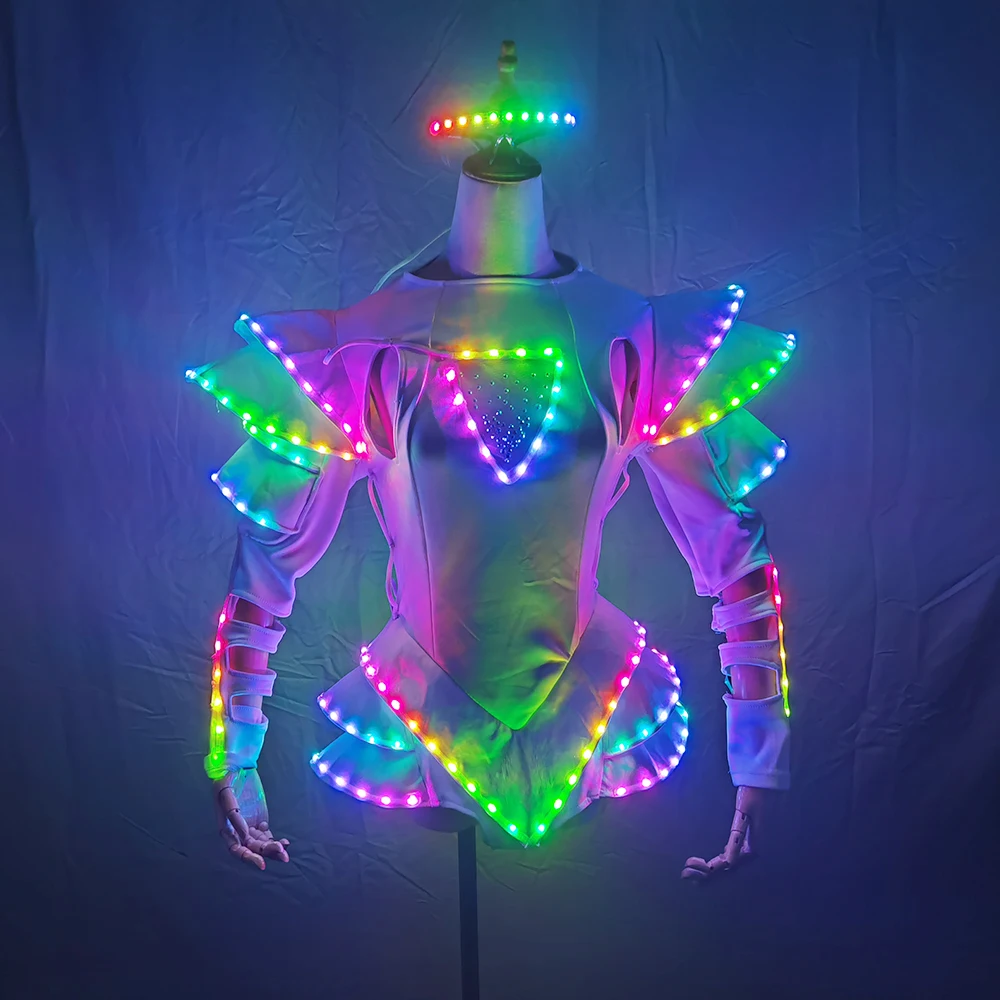 New Arrival panna młoda rozświetlająca świecące ubrania kostium LED baletowa spódniczka tutu sukienki Led do tańca spódnice wesele