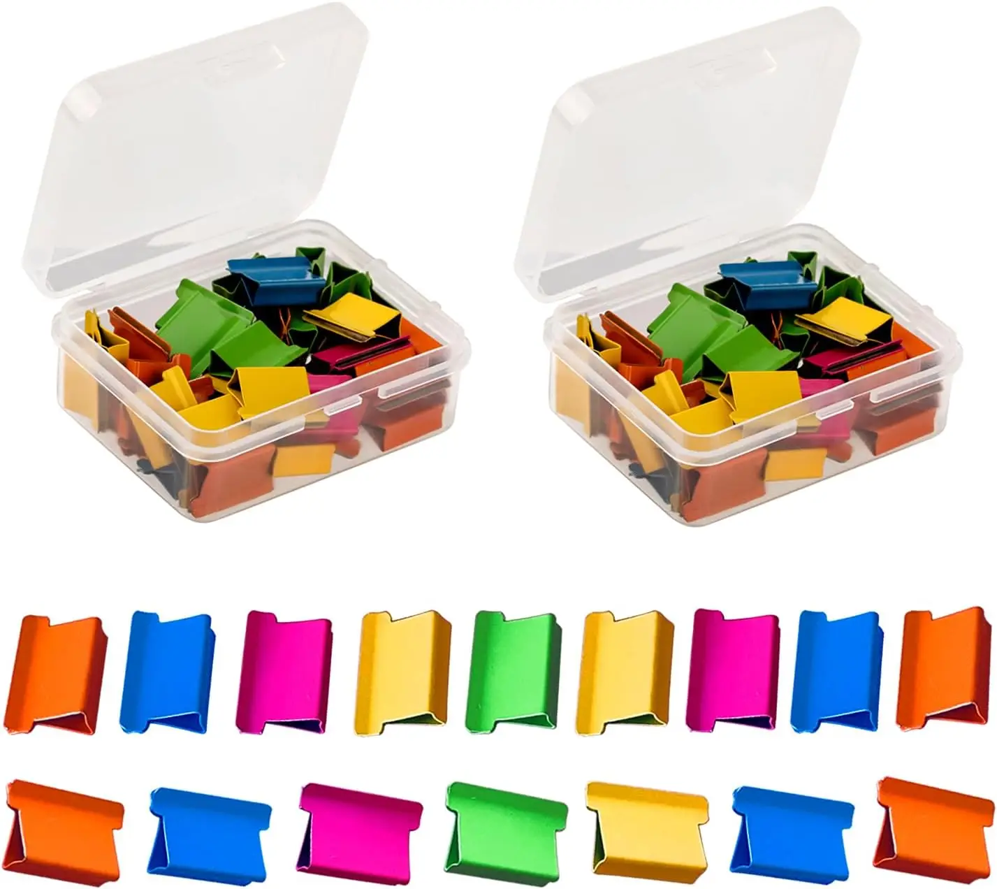 

Colorful Binder Clips, 100-Pack for Clip Dispensers, 40-Sheet Capacity, Home Office School Supplies