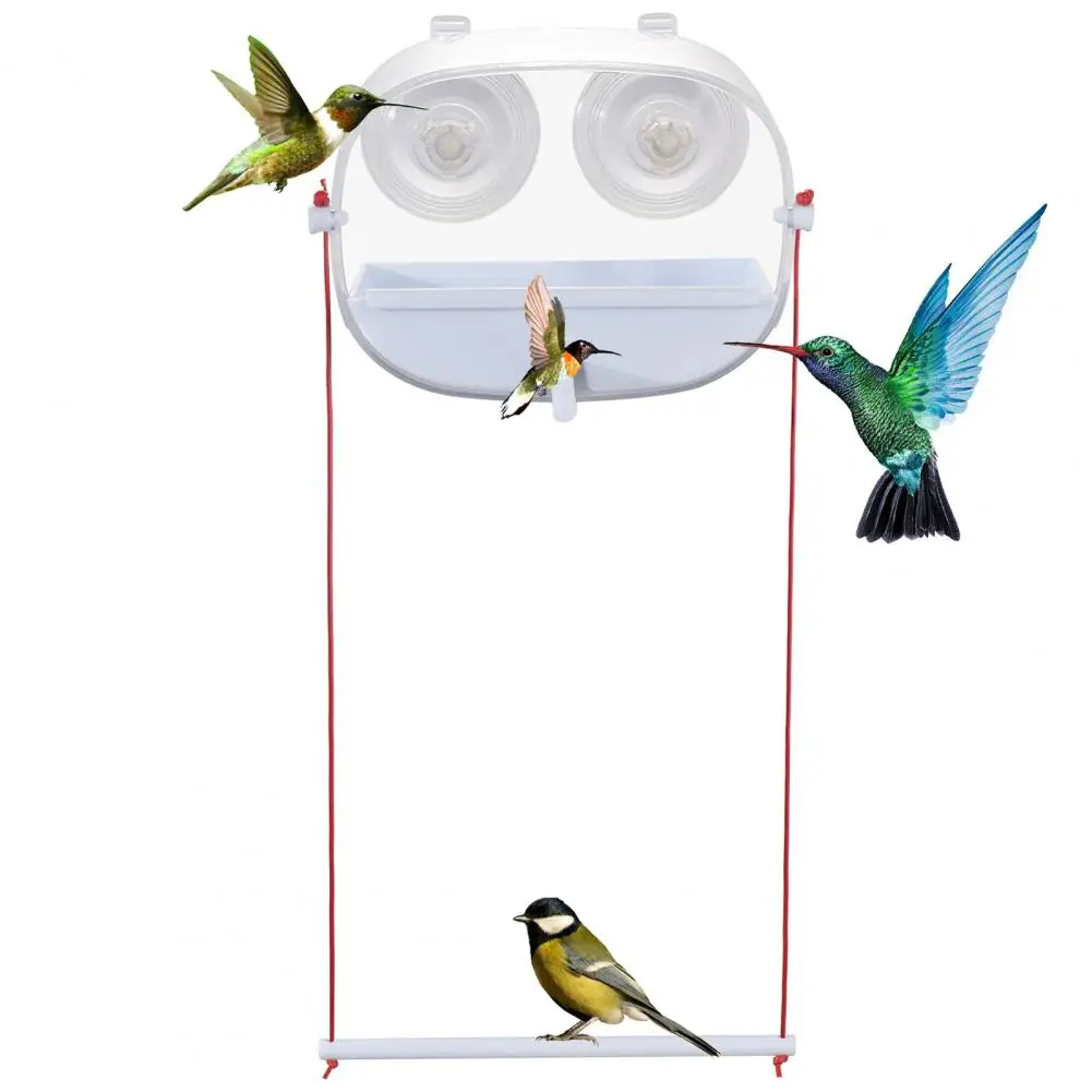 High-quality Plastic Bird Feeder Window Bird Feeder with Suction Cup for Hummingbirds Outdoor Bird for Watching for Multiple