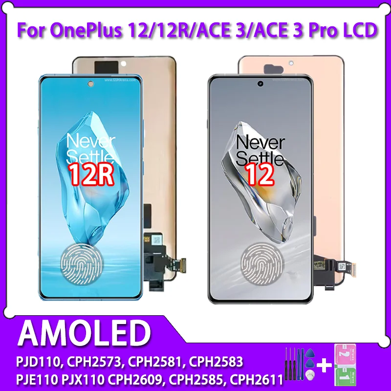 amoled-for-oneplus-12-12r-ace-3-ace-3-pro-pjx110-pje110-cph2609-pjd110-lcd-display-touch-screen-digitizer-assembly