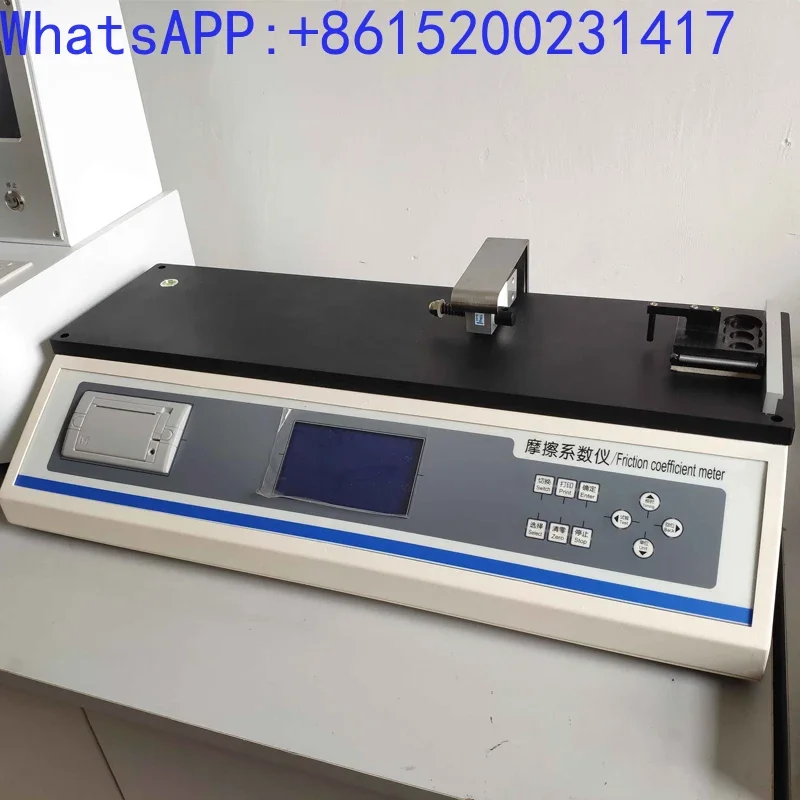 Friction coefficient tester for plastic film, paper sheet, and friction coefficient testing