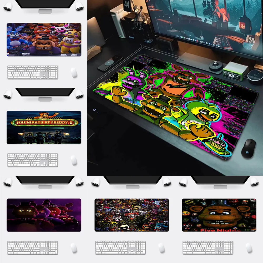 

Anime F-Fnafs Boy Mousepad HD Printing Computer Gamers Locking Edge Non-slip Mouse Pad XXL90x40cm Keyboard PC Desk Pad