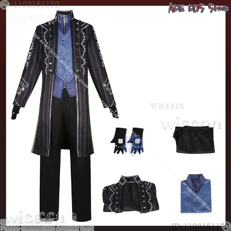 Disfraz disfraces de Halloween Vergll juego de Cosplay DMCC Anime gabardina Vintage a rayas estilos góticos Punk mujer