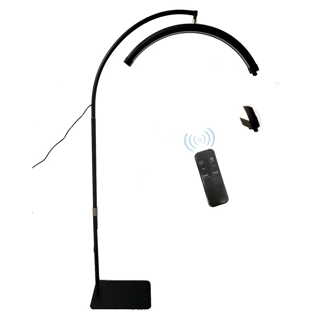 

Алюминиевый напольный светильник в форме полумесяца с дистанционным управлением, светодиодная лампа для ресниц, наращивание ресниц, татуировщики, косметолог для ногтей Pro