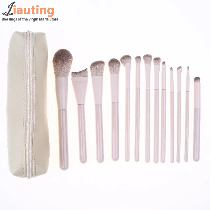 Juego de brochas de maquillaje, 13 Uds., corrector, colorete en polvo, sombra de ojos, resaltador, base, herramientas cosméticas de belleza
