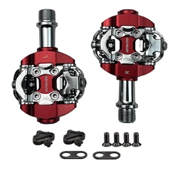 Gineyea Mountain Bike Clip Pedals Compatible with Shimano SPD , Cr-Mo Die-Cast Aluminum Seal Bearing Clipless Pedals with Cleats