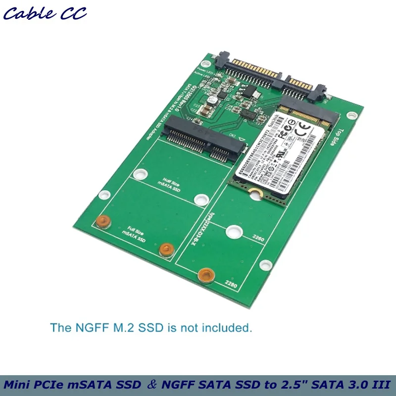 Mini PCIe mSATA SSD ＆ NGFF SATA SSD to 2.5