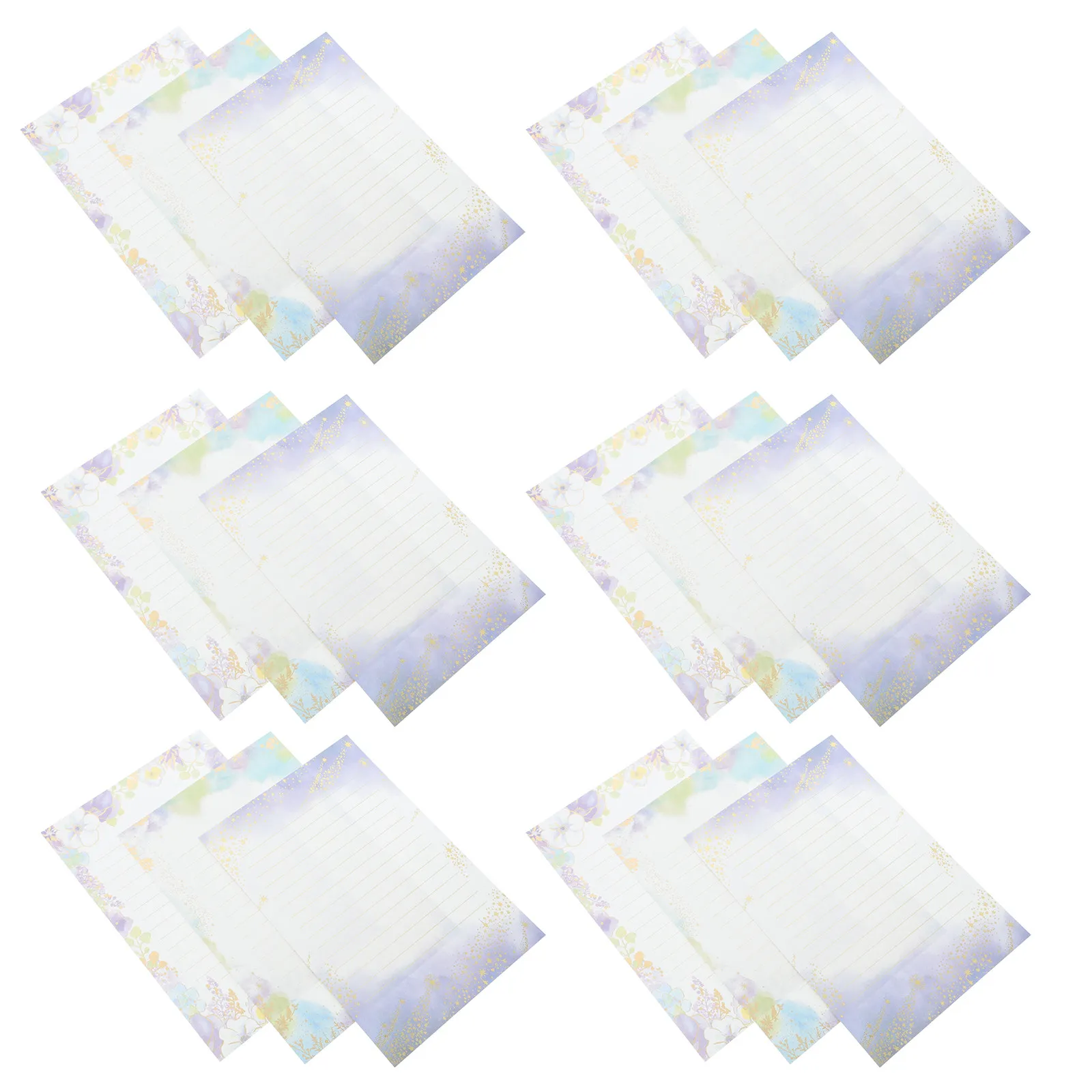 

24 листа бумаги формата А5 с фольгированным узором, винтажный стиль, цветочный бордюр, канцелярские товары для рукописных писем, печати, поздравительных открыток