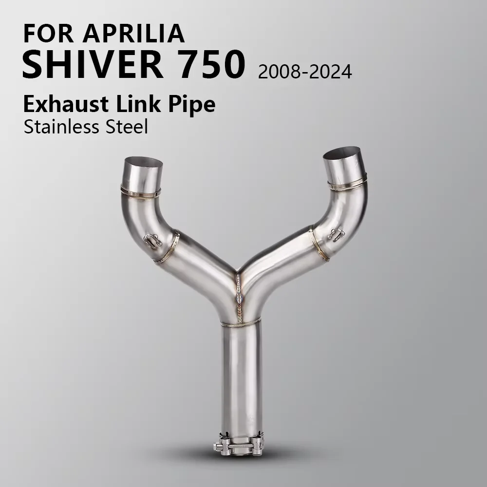 

Slip On For Aprilia SHIVER750 Shiver 750 2008-2024 Motorcycle Exhaust Double Exit Middle Link Pipe Connect 51mm Muffler
