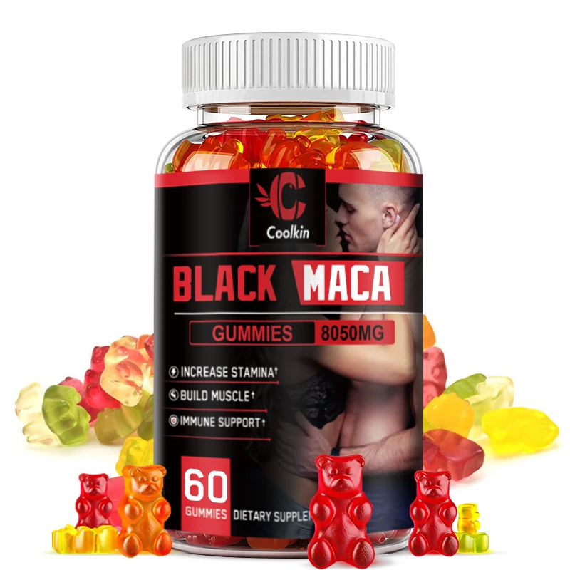 

Black Maca Gummies - Supports Natural Health, Muscle Growth, Energy, Performance and Mood Supplement