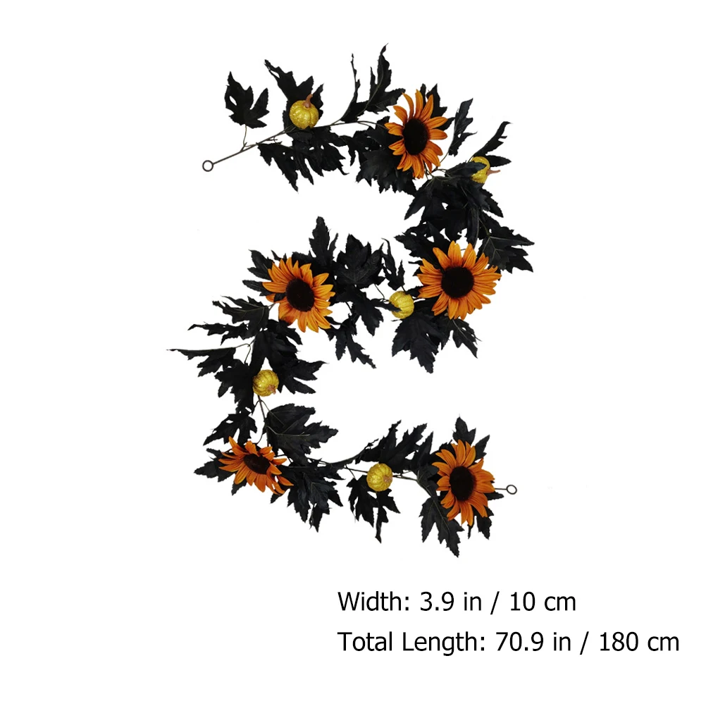 

Simulated Maple Leaf Sunflower Pumpkin Decoration High Quality ReusableFlower Wall Hanging Ornament Fall Thanksgiving Party Home