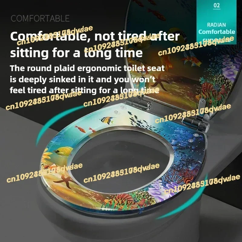 اليوريا الفورمالديهايد الراتنج غطاء المرحاض العالمي سميكة المرحاض اكسسوارات الحمام عازلة تفكيك سريع كتم