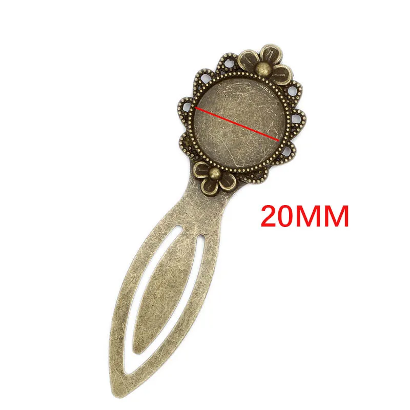 10 sztuk/partia Nowa Antyczna Podstawa Zakładki do Książki w Kształcie Sowy Pasująca do Kaboszonu 20mm Okrągła Szklana Oprawa do Zakładek Komponenty do Wyrobu Biżuterii A — zdjęcie 6