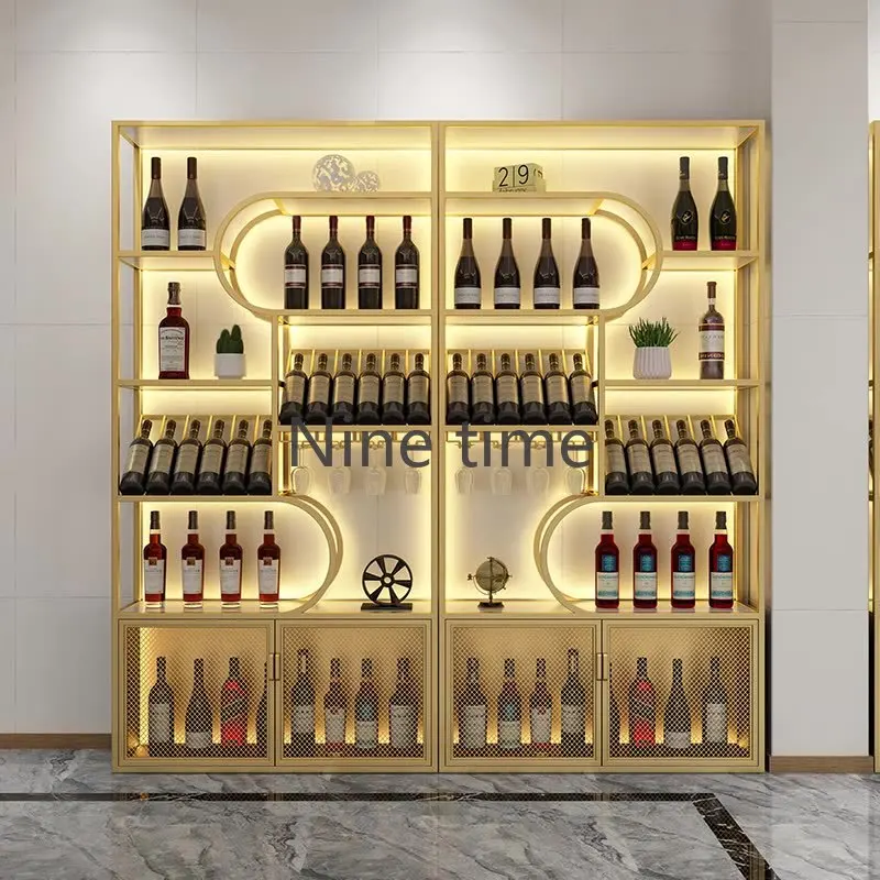 

Drink Commercial Wine Cabinets Living Room Storage Kitchen Club Bar Cabinet Retail Cellar Wijn Kast Meuble Vin Liquor Furniture