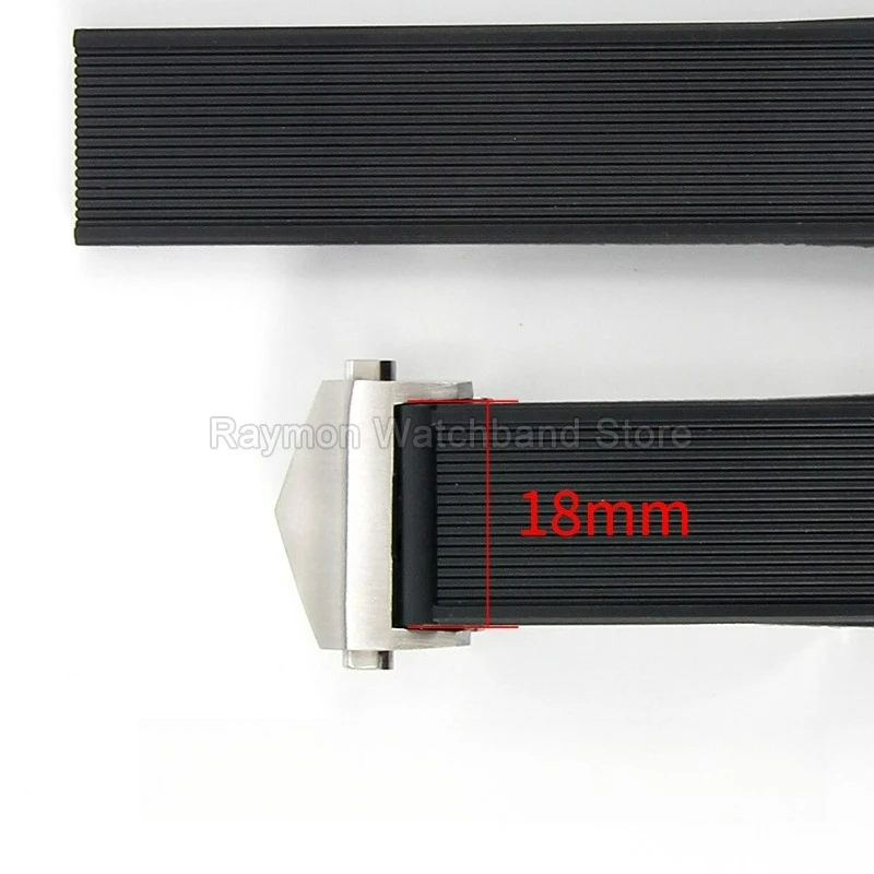 For TAG Heuer Carrera Black Silver Folding Clasp Alloy Rust Proof Precise Machining Firm Lock 18mm Watchband Accessories 18mm