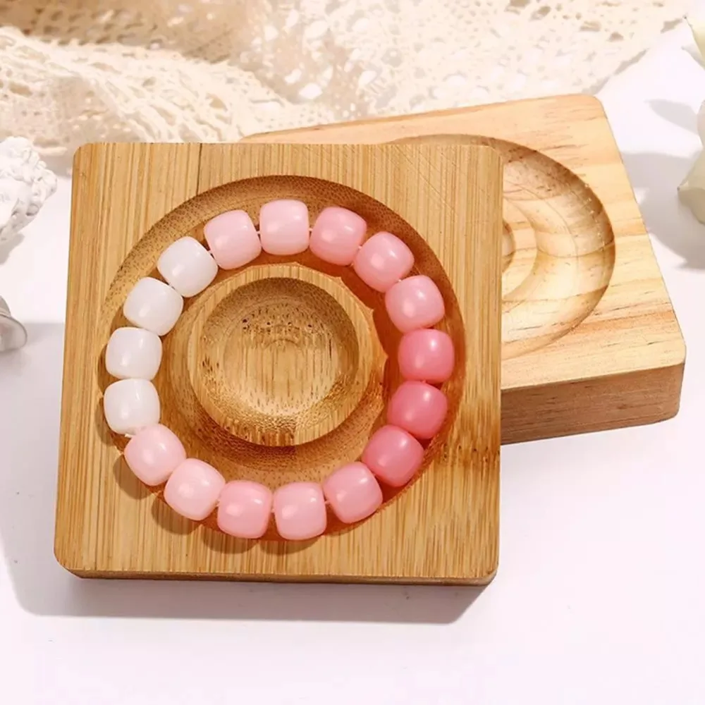 Drewniany stojak na bransoletki ze sznurkiem DIY Design Craft Storage Drewniane koraliki Uchwyt na bransoletkę Akcesoria do desek