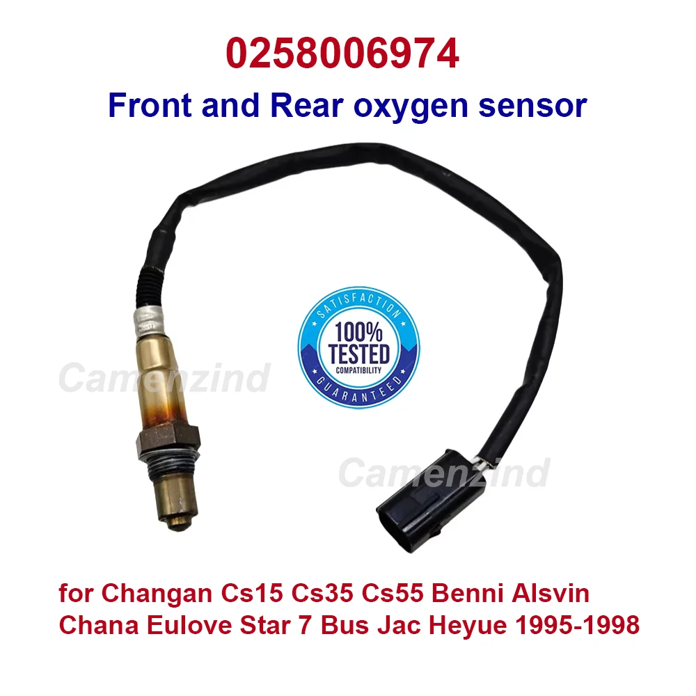 Front Rear Oxygen Sensor 0258006974 for Changan Cs15 Cs35 Cs55 Benni Alsvin Chana Eulove Star 7 Bus Jac Heyue 1995-1998