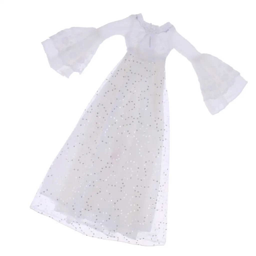 Abbigliamento per abito in tulle con paillettes bianco incantato /3 bambole SD BJD Night Lolita da 60 cm