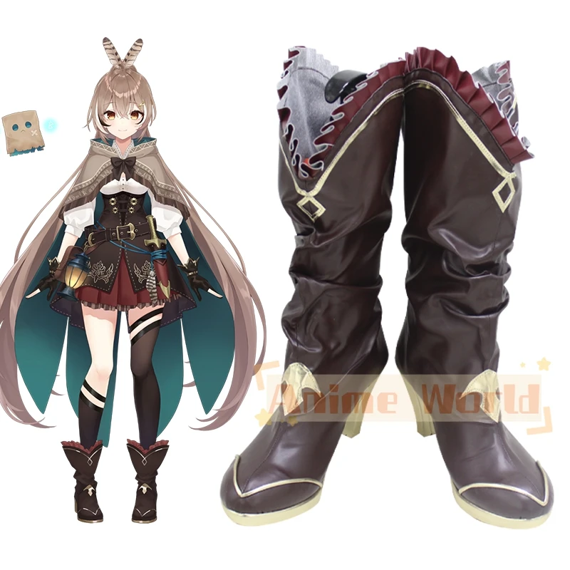 

Hololive Virtual YouTuber Nanashi Mumei Коричневые туфли Сапоги для косплея Хэллоуин Карнавальные ботинки на заказ