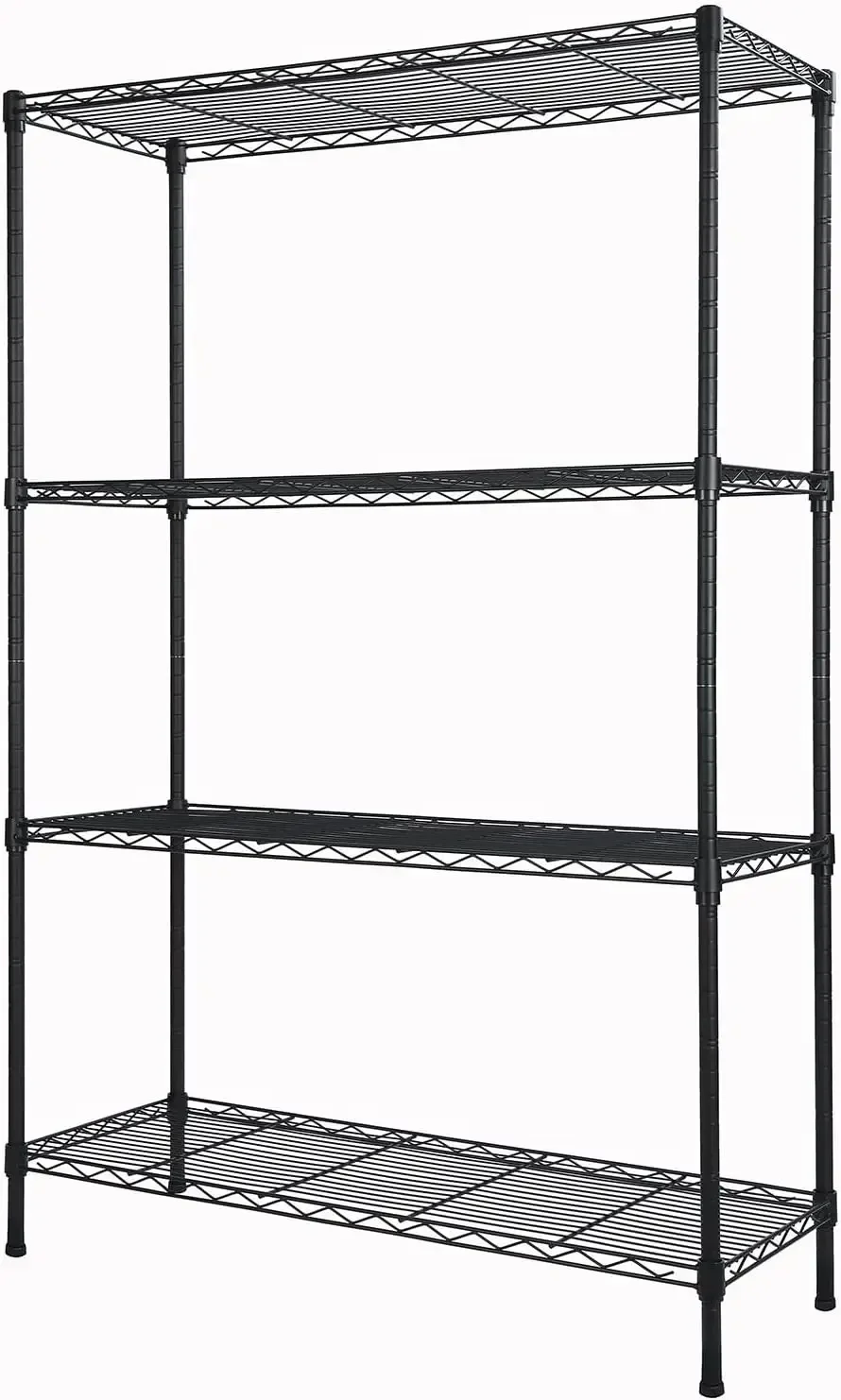 4-Shelf Adjustable Heavy Duty Storage Shelving Unit, Metal Organizer Wire Rack for Laundry Bathroom Kitchen Pantry Closet