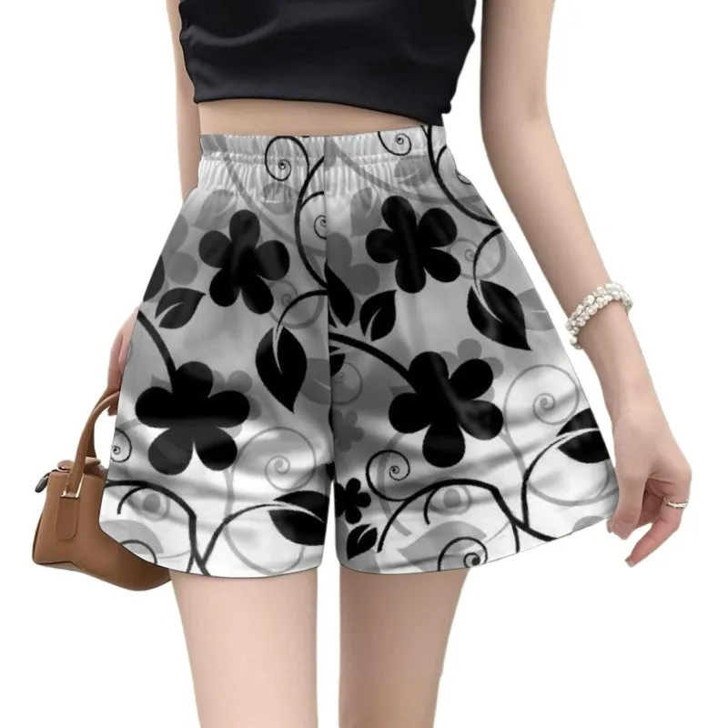The New Summer Style Ice Silk Stylish Youthful Wide-leg Pants Loose and Casual Pants with Draping Feel Short Pants Are A Hit