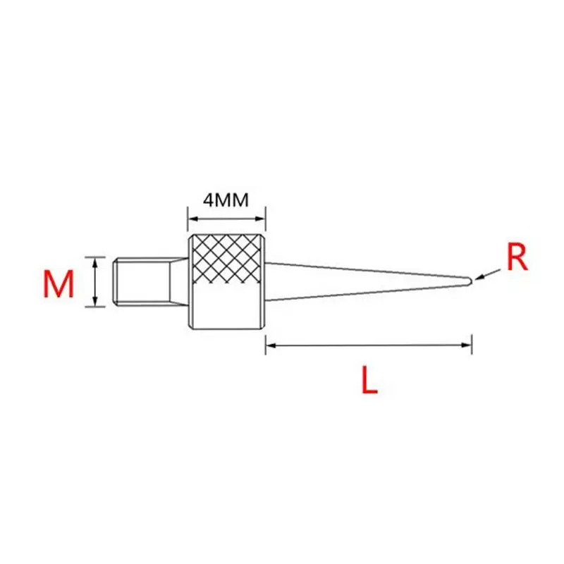 M2.5 Thread Needle Diameter HSS Dial Test Indicator Contact Point Pointed Needle Dial Indicator Tool Parts 45degree