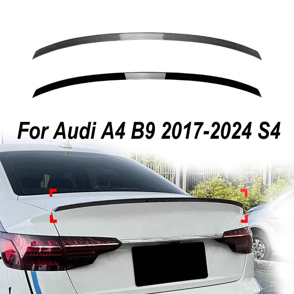 

For Audi A4 B9 2017-2024 S4 Car Tail Wing Fixed Wind Spoiler Rear Wing Auto Modified Decoration Accessories