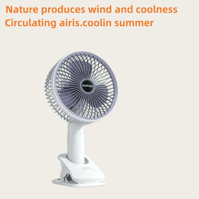 A Clip-On Mini Fan, USB Rechargeable, Ideal for Outdoor Travel And Office Use, Portable Desktop Clip Fan, Space-Saving Design, Small Table Fan, Quiet Yet Powerful Airflow image 8