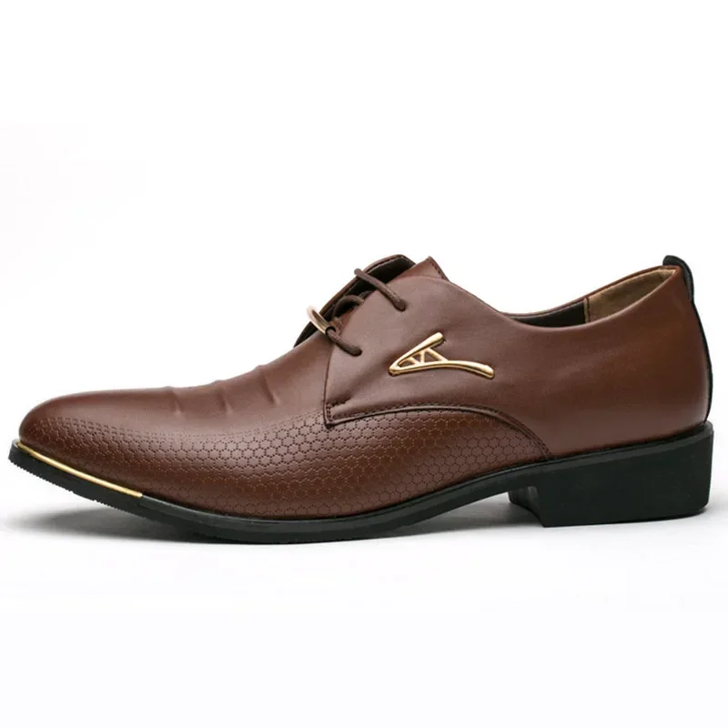 Luxus Herren Lederschuhe Hochwertige Herrenschuhe Spitz Oxford Hochzeit Leder Herren Kleid Schuhe 2024 Gentleman Büro Mann Schuh