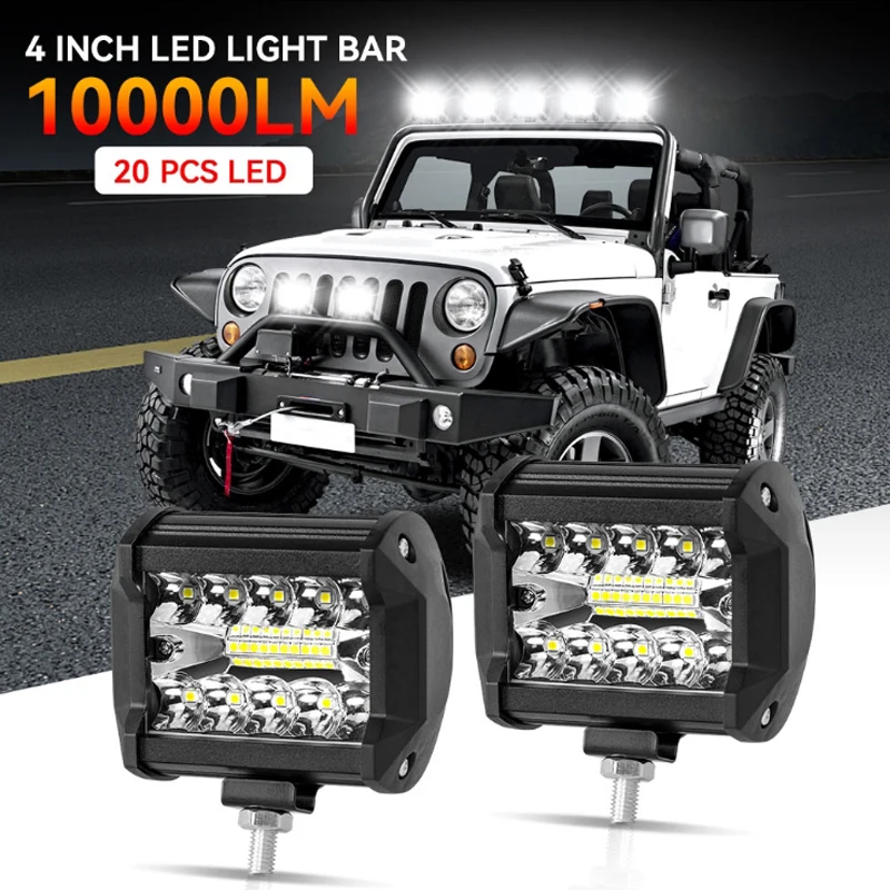 

Truck work lights trailer lights 24v cargo 60W 4inch high power fog lights for trailer moto car Offroad Pickup truck accessories