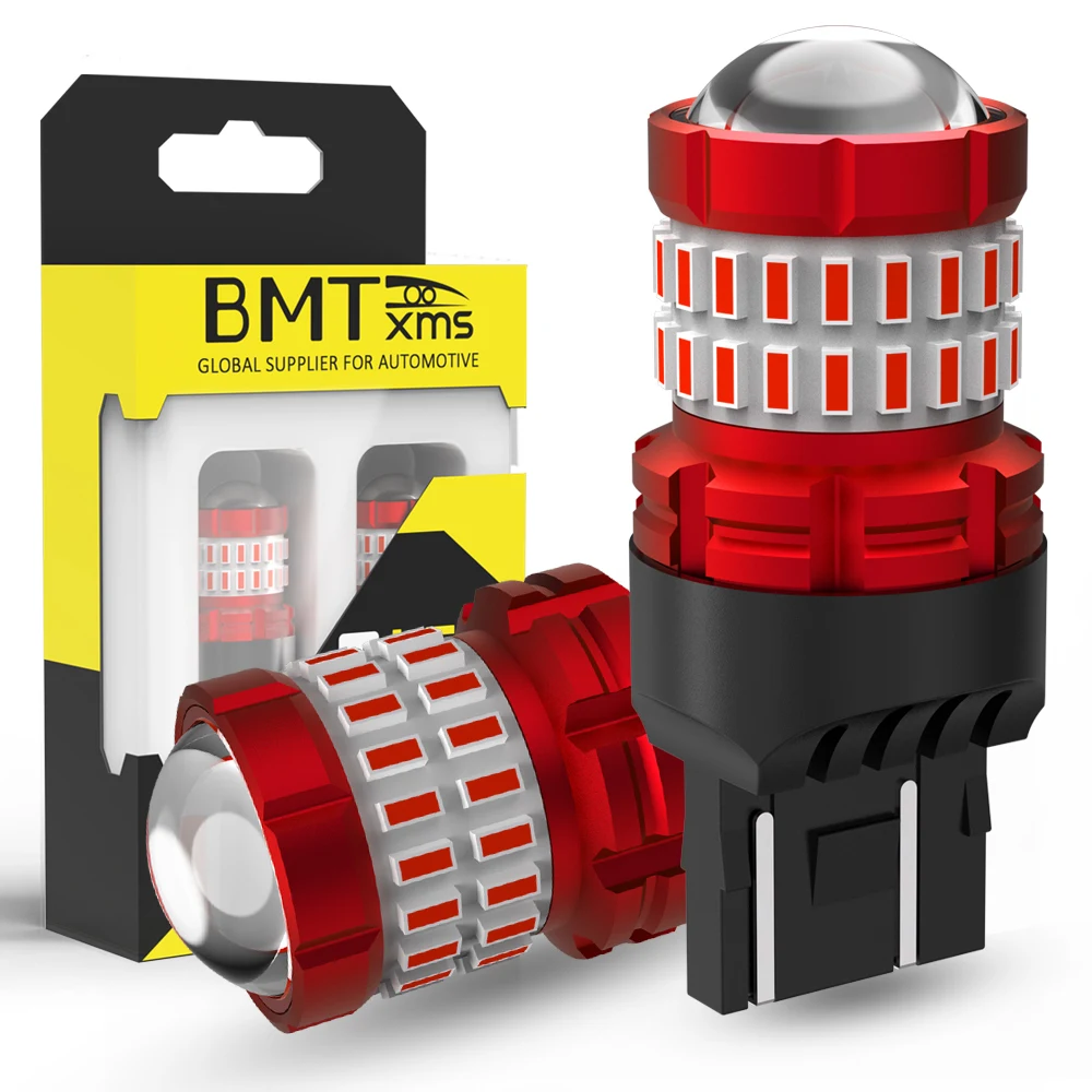 

BMTxms 2 шт. T20 W21/5W 7443 7440 Светодиодный стоп-сигнал Canbus задний фонарь DRL Поворотный фонарь W21W WY21W Светодиодные стробоскопы-вспышки Красный Белый