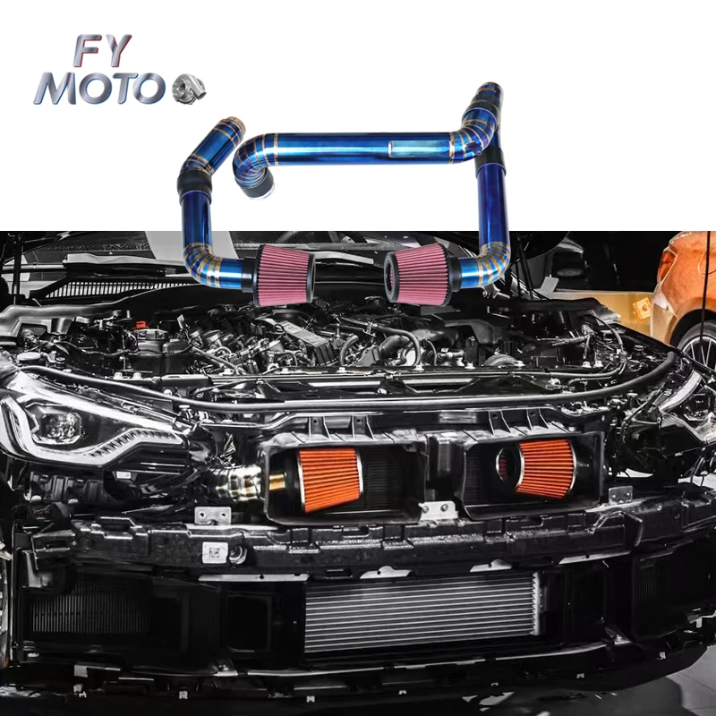 Performance TITANIUM Front Mount Intake For BMW For G80 For G82 For M3  Competition S58 Blue Color