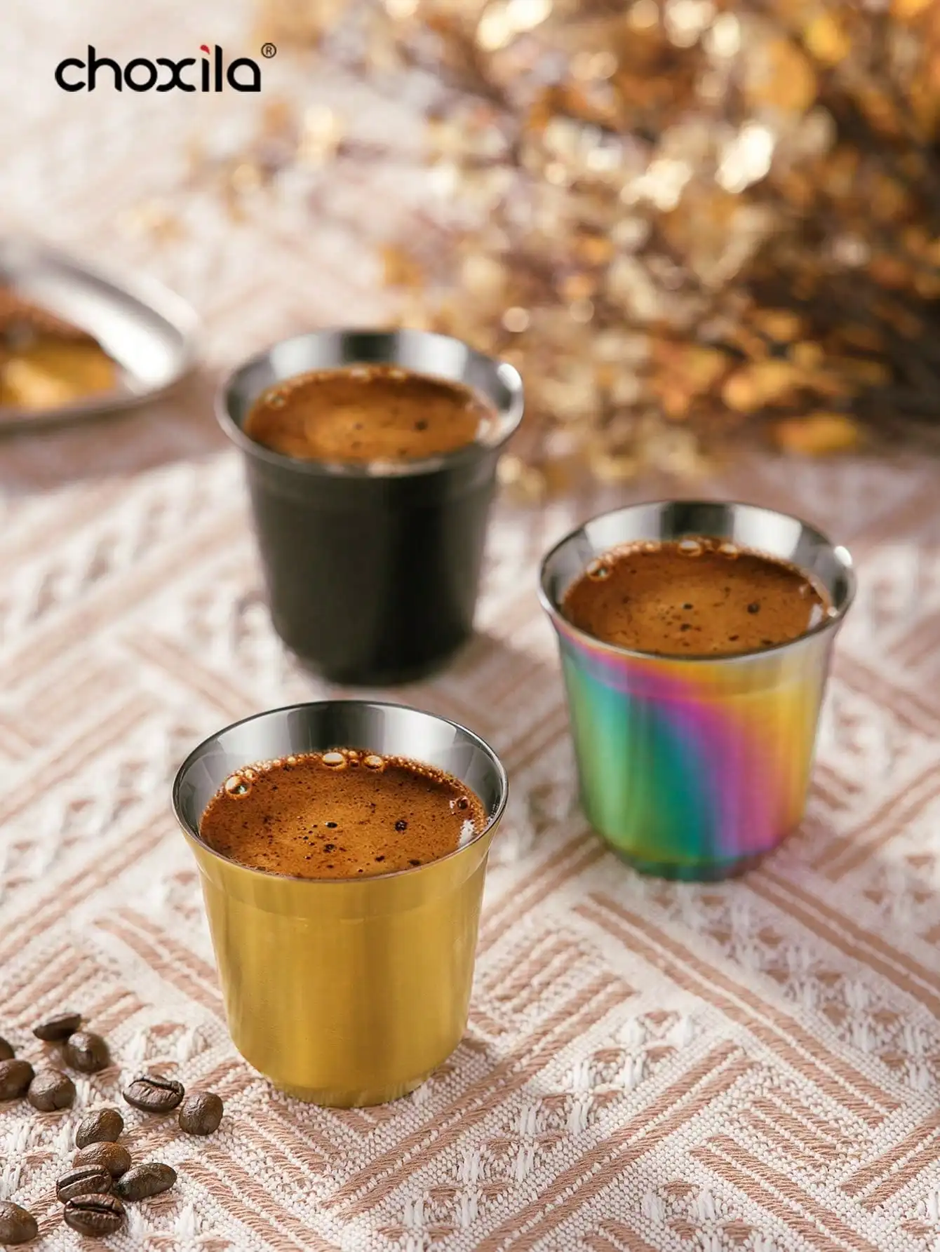1pc Coffee Mug, Stainless Steel Hand Drip Coffee Cup, Mugs, tazas para café, 80ml Cup, Tea Cup